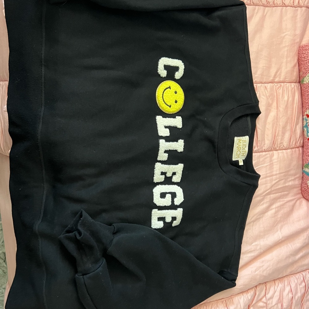 Judith March Black College Sweatshirt